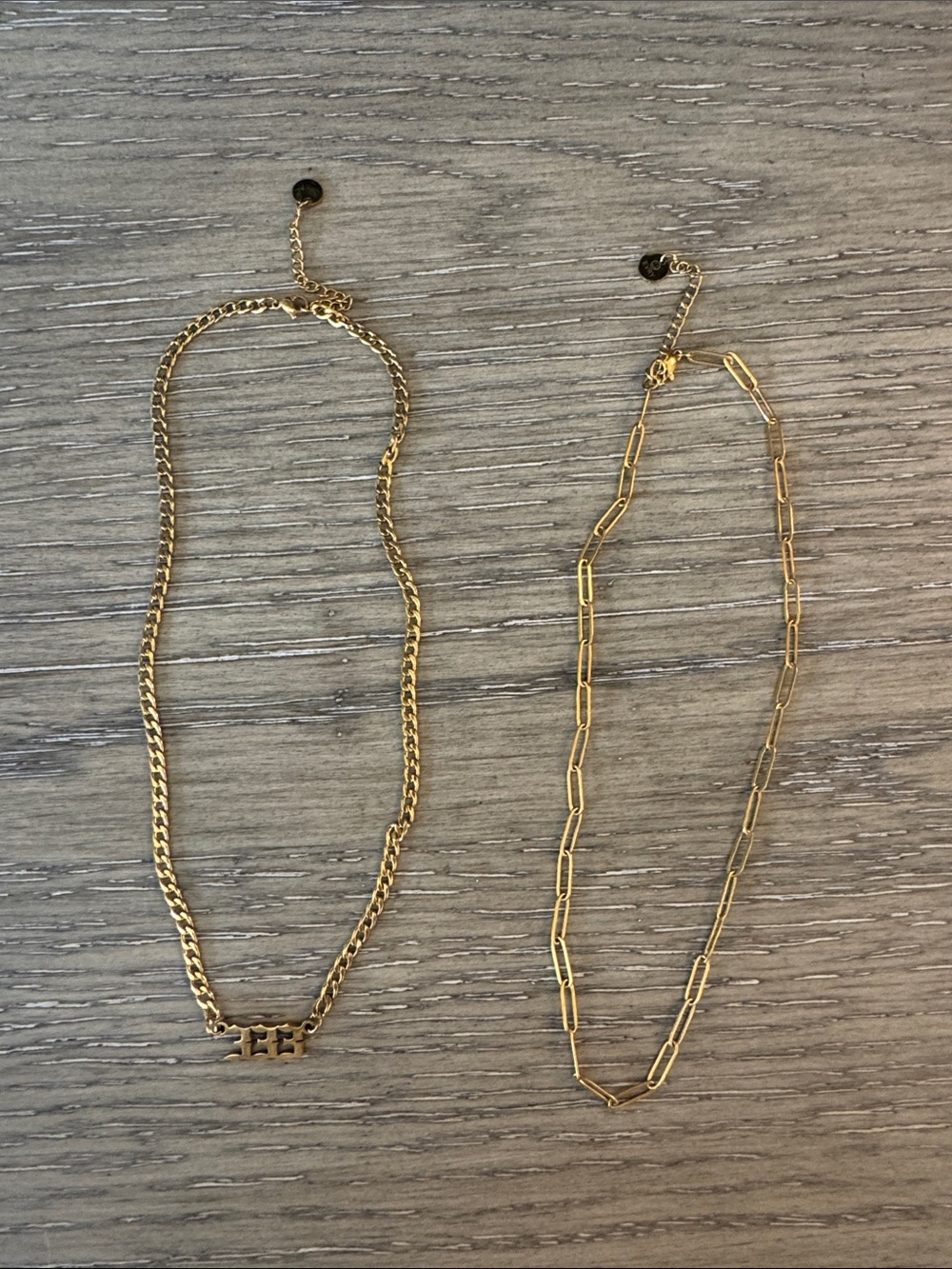 Evry Jewels Gold Tone Double Necklace Set - Classic Chain & Paperclip Styles